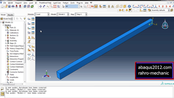 آموزش تحلیل تیر یکسر گیردار در نرم افزار اباکوس